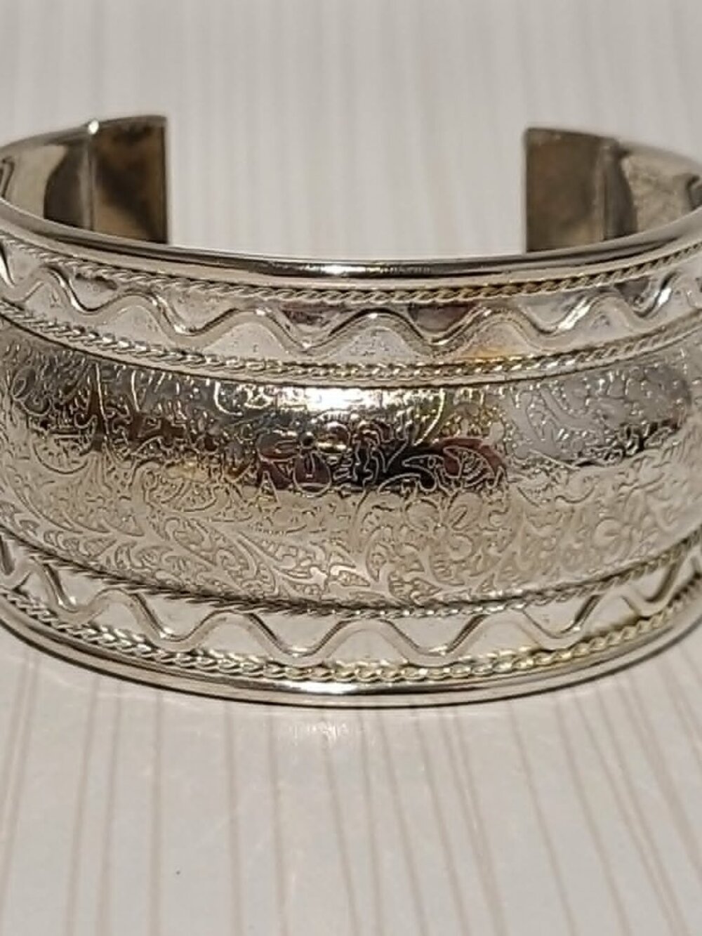 Silver Colour Authentic Indian Made Cuff Bracelet